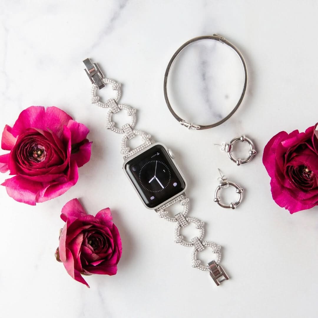 Apple Watch bandje Diamant-Look – Velvet Chain Diamond