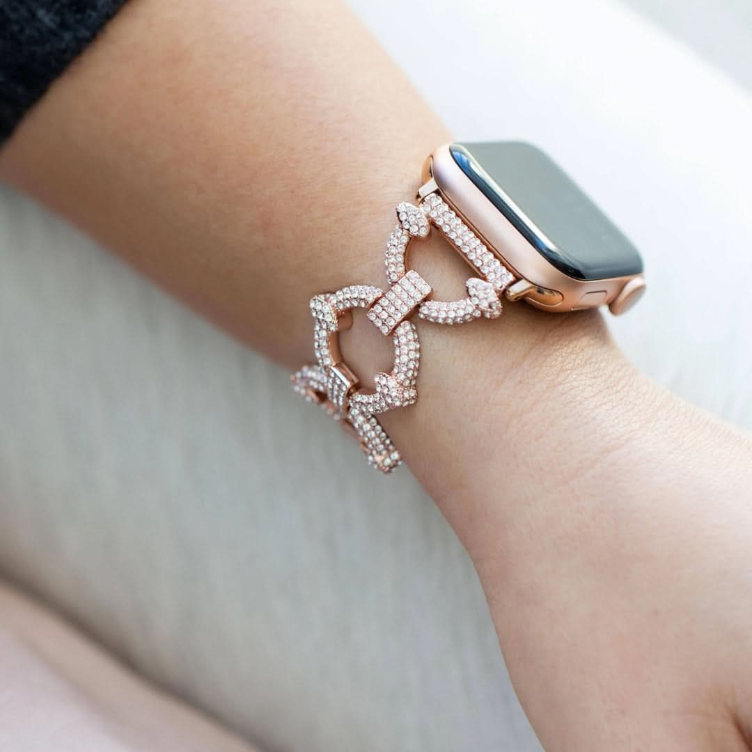 Apple Watch bandje Diamant-Look – Velvet Chain Diamond