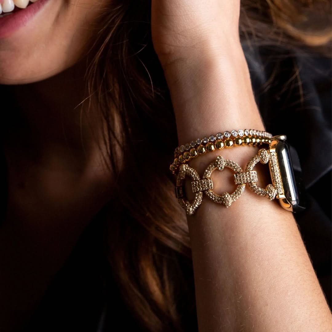 Apple Watch bandje Diamant-Look – Velvet Chain Diamond