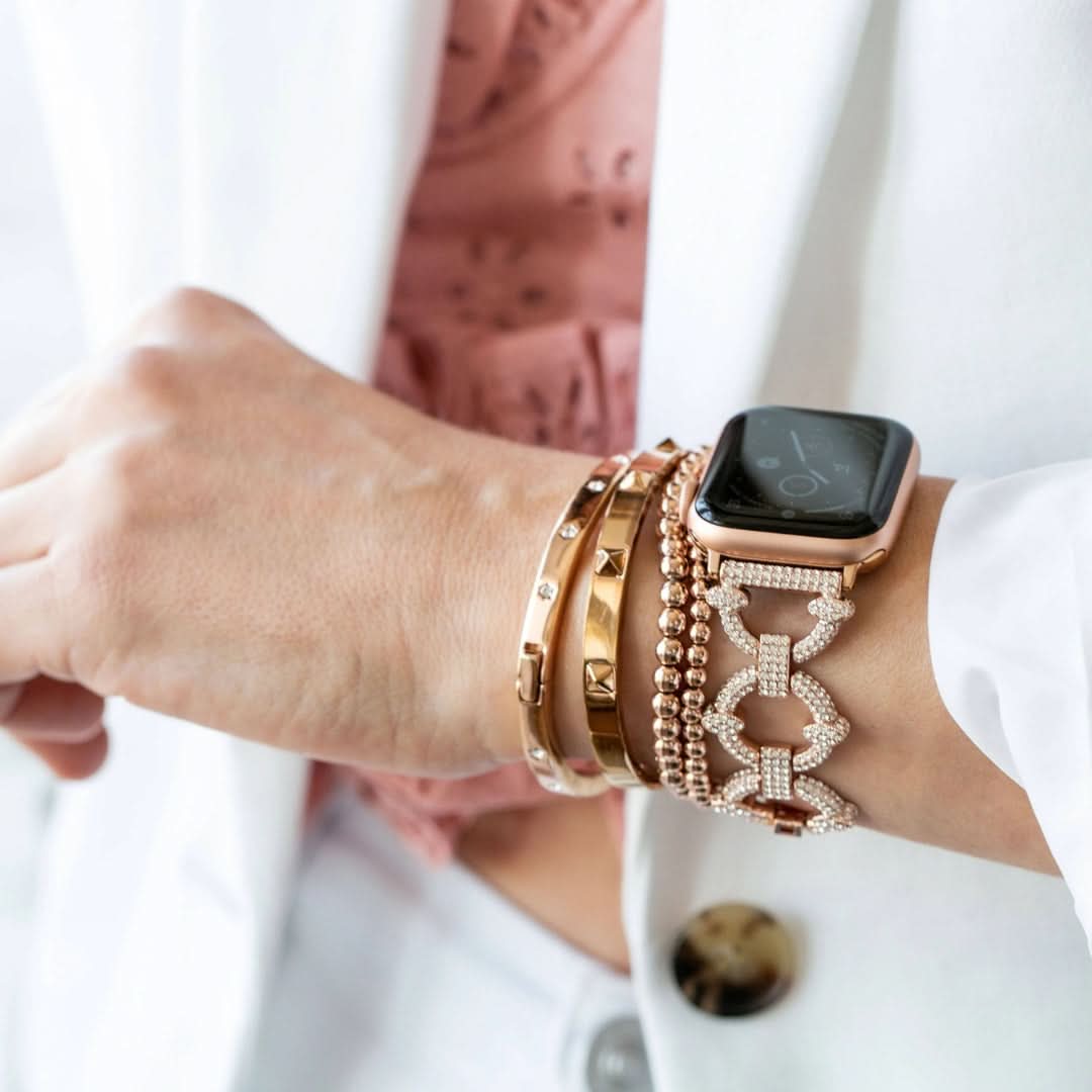 Apple Watch bandje Diamant-Look – Velvet Chain Diamond